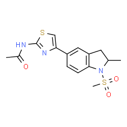 Acetamide, N-[4-[2,3-dihydro-2-methyl-1-(methylsulfonyl)-1H-indol-5-yl]-2-thiazolyl]- (9CI)结构式