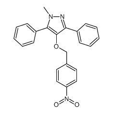 1-methyl-4-[(4-nitrophenyl)methoxy]-3,5-diphenylpyrazole结构式