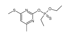 Ethyl-phosphonothioic acid O-ethyl ester O-(4-methyl-6-methylsulfanyl-pyrimidin-2-yl) ester Structure