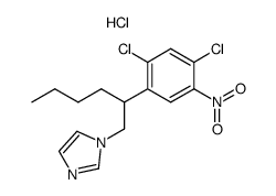 1-[2-(2,4-Dichloro-5-nitro-phenyl)-hexyl]-1H-imidazole; hydrochloride Structure