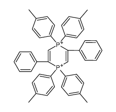 2,5-diphenyl-1,1,4,4-tetra-p-tolyl-1λ5,4λ5-[1,4]diphosphinine radical cation结构式