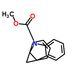Methyl 8-azatetracyclo[7.4.1.01,9.02,7]tetradeca-2,4,6,11-tetraene-8-carboxylate结构式