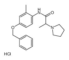 N-(2-methyl-4-phenylmethoxyphenyl)-2-pyrrolidin-1-ylpropanamide,hydrochloride结构式