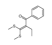 2-[bis(methylsulfanyl)methylidene]-1-phenylbutan-1-one结构式