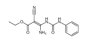 (E)-3-Amino-2-cyano-3-(3-phenyl-ureido)-acrylic acid ethyl ester Structure