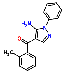 (5-AMINO-1-PHENYL-1H-PYRAZOL-4-YL)(O-TOLYL)METHANONE Structure