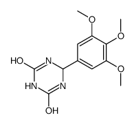 6-(3,4,5-trimethoxyphenyl)-1,3,5-triazinane-2,4-dione结构式