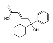 5-cyclohexyl-5-hydroxy-5-phenylpent-2-enoic acid结构式