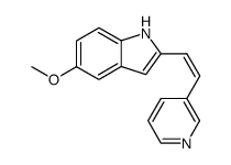 cis-1-(5-methoxy-2-indolyl)-2-(3-pyridyl)ethylene Structure