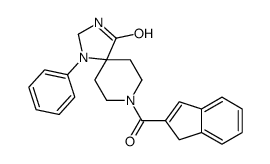 8-(1H-indene-2-carbonyl)-1-phenyl-1,3,8-triazaspiro[4.5]decan-4-one结构式