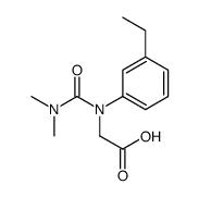 2-[N-(dimethylcarbamoyl)-3-ethylanilino]acetic acid结构式