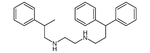 N-(3,3-diphenylpropyl)-N'-(2-phenylpropyl)ethane-1,2-diamine结构式