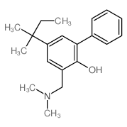 2-(dimethylaminomethyl)-4-(2-methylbutan-2-yl)-6-phenyl-phenol structure