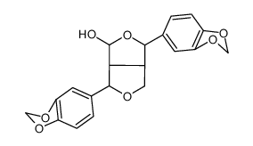 3,6-bis(1,3-benzodioxol-5-yl)-1,3,3a,4,6,6a-hexahydrofuro[3,4-c]furan-4-ol结构式