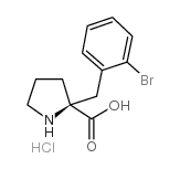 (S)-2-(2-BROMOBENZYL)PYRROLIDINE-2-CARBOXYLIC ACID HYDROCHLORIDE Structure