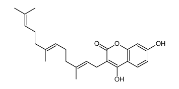 4,7-Dihydroxy-3-(3,7,11-trimethyl-2,6,10-dodecatrienyl)-2H-1-benzopyran-2-one Structure