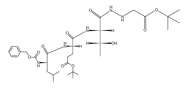 Cbz-Leu-Glu(O-t-Bu)-Thr-NHNHCH2COO-t-Bu Structure