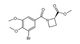 1-(3-bromo-4,5-dimethoxybenzoyl)azetidine-2R-carboxylic acid methyl ester结构式