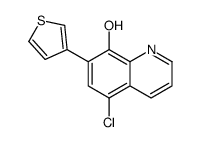 5-chloro-7-thiophen-3-ylquinolin-8-ol Structure