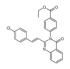 ethyl 4-[2-[(E)-2-(4-chlorophenyl)ethenyl]-4-oxoquinazolin-3-yl]benzoate结构式