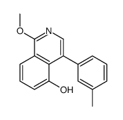 1-methoxy-4-(3-methylphenyl)isoquinolin-5-ol结构式