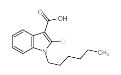 1H-Indole-3-carboxylicacid, 2-chloro-1-hexyl-结构式