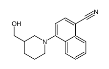 4-[3-(hydroxymethyl)piperidin-1-yl]naphthalene-1-carbonitrile结构式