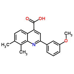2-(3-Methoxyphenyl)-7,8-dimethyl-4-quinolinecarboxylic acid Structure