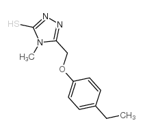 5-[(4-乙基苯氧基)甲基]-4-甲基-4H-1,2,4-噻唑-3-硫醇结构式