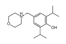 4-(morpholin-4-ium-4-ylmethyl)-2,6-di(propan-2-yl)phenol结构式