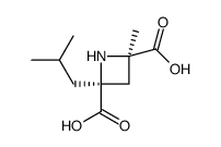 (2R,4S)-2-methyl-4-(2-methylpropyl)azetidine-2,4-dicarboxylic acid结构式