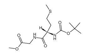 methyl (tert-butoxycarbonyl)-L-methionylglycinate Structure