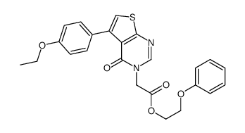 2-phenoxyethyl 2-[5-(4-ethoxyphenyl)-4-oxothieno[2,3-d]pyrimidin-3-yl]acetate结构式