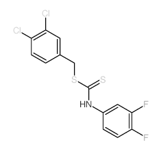 Carbamodithioic acid, (3,4-difluorophenyl)-, (3, 4-dichlorophenyl)methyl ester Structure