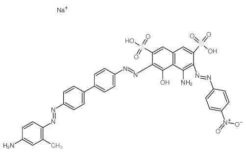 (3Z)-5-amino-3-[[4-[4-(4-amino-2-methyl-phenyl)diazenylphenyl]phenyl]hydrazinylidene]-6-(4-nitrophenyl)diazenyl-4-oxo-naphthalene-2,7-disulfonic acid Structure