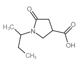 1-仲丁基-5-氧代吡咯烷-3-甲酸结构式