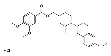 4-[(6-methoxy-1,2,3,4-tetrahydronaphthalen-2-yl)-propan-2-ylamino]butyl 3,4-dimethoxybenzoate,hydrochloride结构式