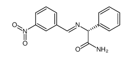 (2R)-2-{[(E)-(3-nitrophenyl)methylidene]amino}-2-phenylacetamide Structure