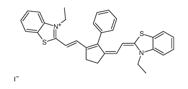 3-ethyl-2-[2-[3-[2-(3-ethyl-1,3-benzothiazol-3-ium-2-yl)ethenyl]-2-phenylcyclopent-2-en-1-ylidene]ethylidene]-1,3-benzothiazole,iodide结构式