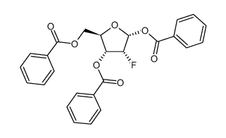 1,3,5-三-O-苯甲酰基-2-脱氧-2-氟-Α-D-核糖结构式