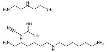 N'-(2-aminoethyl)ethane-1,2-diamine,N'-(6-aminohexyl)hexane-1,6-diamine,2-cyanoguanidine结构式