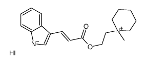 2-(1-methylpiperidin-1-ium-1-yl)ethyl (E)-3-(1H-indol-3-yl)prop-2-enoate,iodide结构式