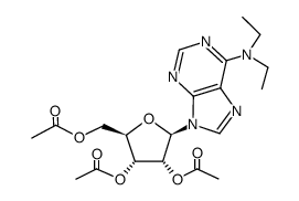 2',3',5'-tri-O-acetyl-N6,N6-(diethyl)adenosine结构式
