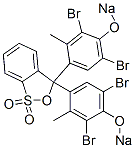 3,3-Bis[3,5-dibromo-2-methyl-4-(sodiooxy)phenyl]-3H-2,1-benzoxathiole 1,1-dioxide结构式