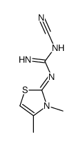 (1E)-2-cyano-1-(3,4-dimethyl-1,3-thiazol-2-ylidene)guanidine Structure