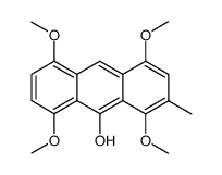 1,4,5,8-Tetramethoxy-2-methyl-9-hydroxyanthracen结构式