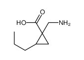 Cyclopropanecarboxylic acid, 1-(aminomethyl)-2-propyl- (9CI) Structure