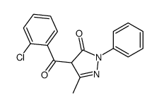 4-(2-chlorobenzoyl)-5-methyl-2-phenyl-4H-pyrazol-3-one结构式