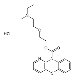 2-[2-(diethylamino)ethoxy]ethyl pyrido[3,2-b][1,4]benzothiazine-10-carboxylate,hydrochloride Structure