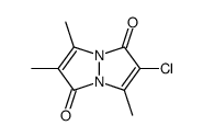 2-chloro-3,6,7-trimethyl-1H,5H-pyrazolo[1,2-a]pyrazole-1,5-dione Structure